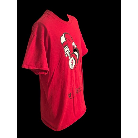 University of Utah Utes Headphones Fahrenheit 212 T Shirt Mens XL Red - Picture 3 of 6